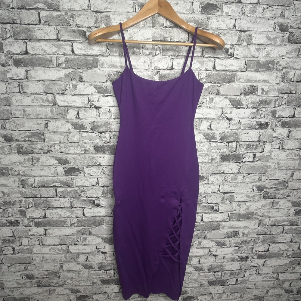EUC Lovers + Friends AALIYAH Purple Midi Dress Size Small - Picture 2 of 12
